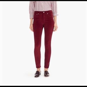 JCrew Red Velvet Jeans